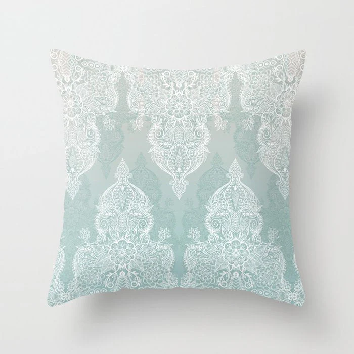 HULIANFU Super Hot Hipster Light Blue Green Mint Cushion Cases Modern Geometry Print Boho Decorative Pillowcase Sofa Couch Throw Pillows - Deanwangkt