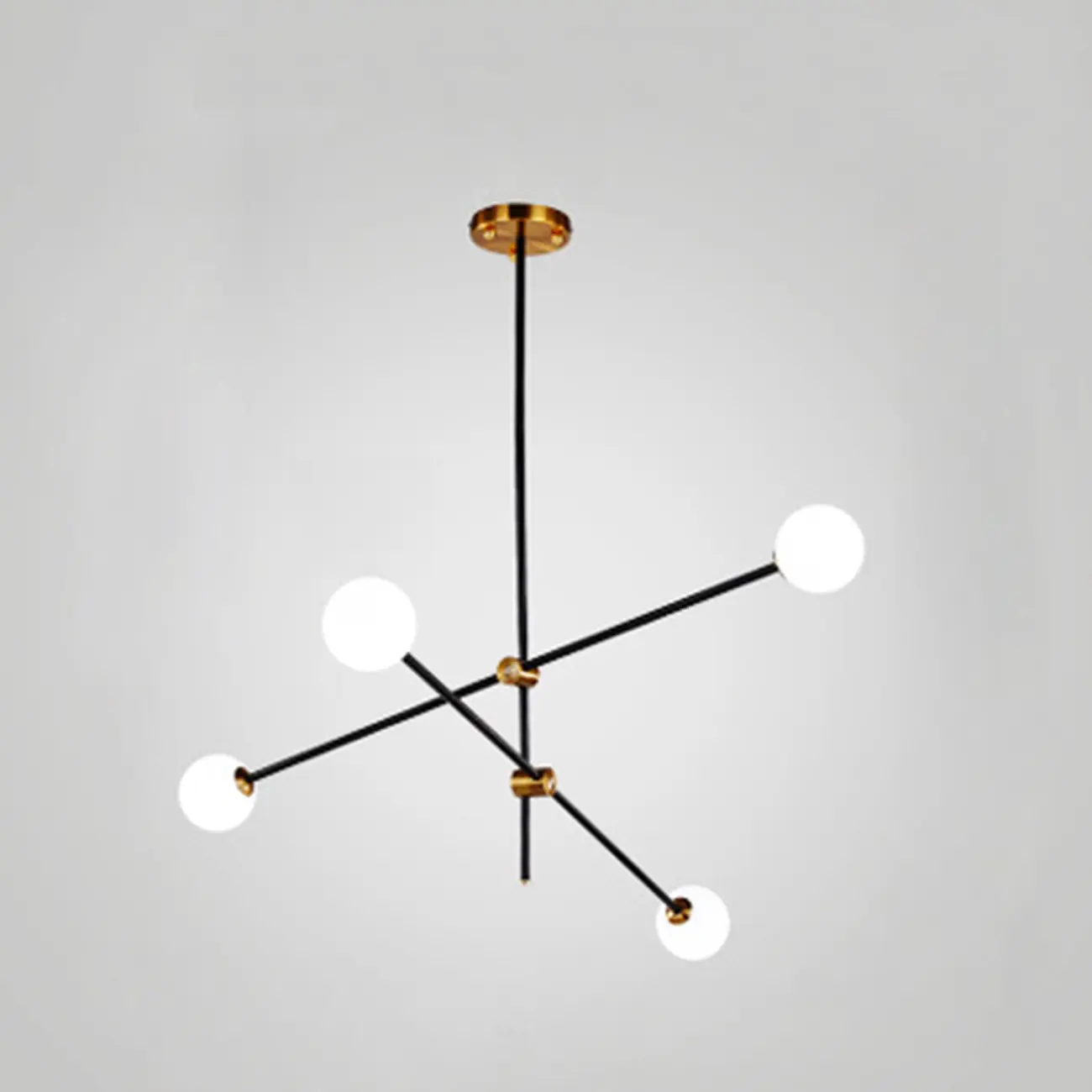 6-Light Black Industrial Sputnik Chandelier