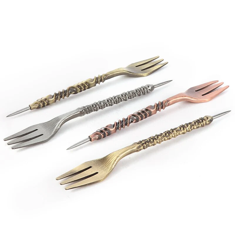 HULIANFU Shisha Fork Retro Aluminum Smoking Set Chicha Mace Twist Shape Nargile Sheesha Hookah  Accessories Tool - Deanwangkt