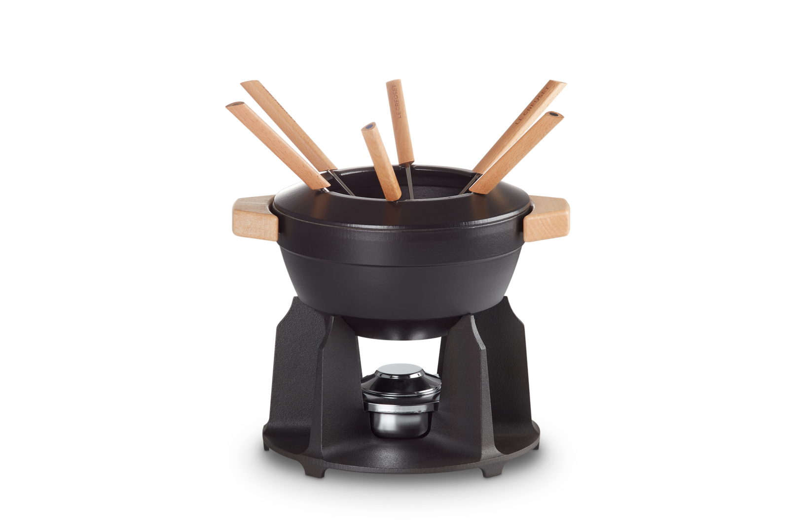 Cast Iron Fondue Set de Luxe