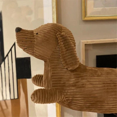HULIANFU JOYLOVE 55~120cm Dachshund Dog Cushion Lovers Brown Cute British Short-legged Dachshund Dog Pillow Cushion Sofa Gift Plush doll - Deanwangkt