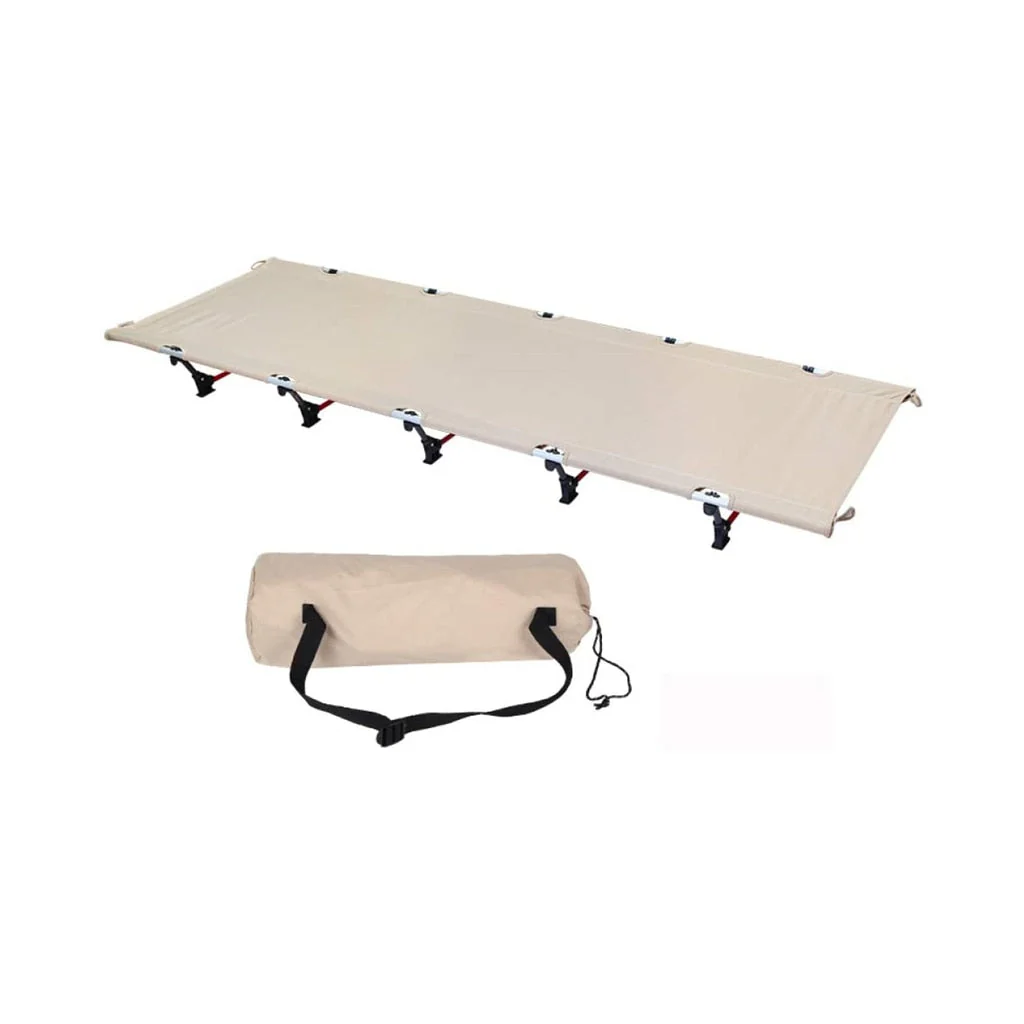 HULIANFU Portable Foldable Camping Cot Single Person Outdoor Folding Bed 330LB Bearing Weight Compact for Outdoor Picnic Camping - Deanwangkt