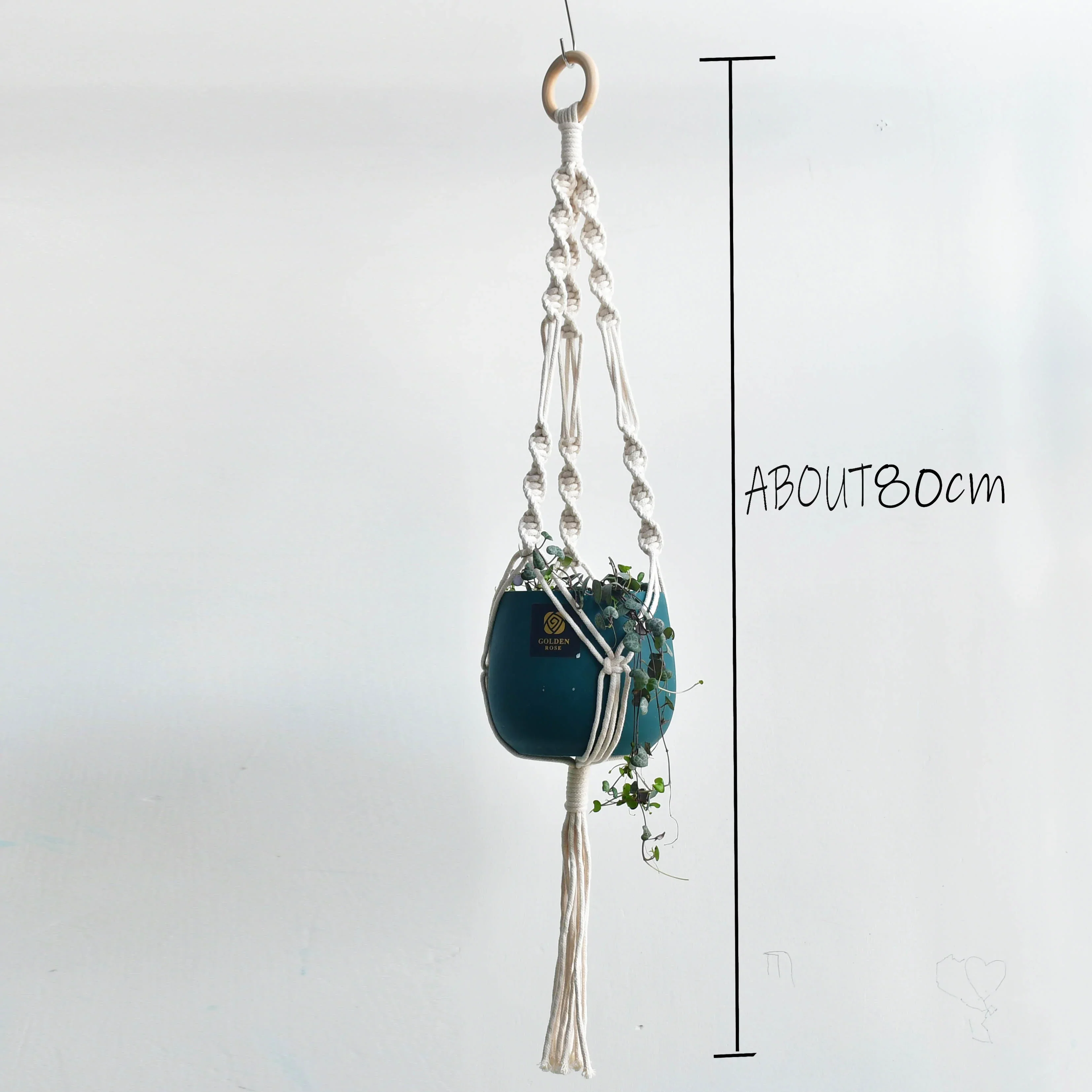 HULIANFU New arrival good quality handmade macrame plant hanger, pot holder  pot hanging  pot tray for garden for home - Deanwangkt