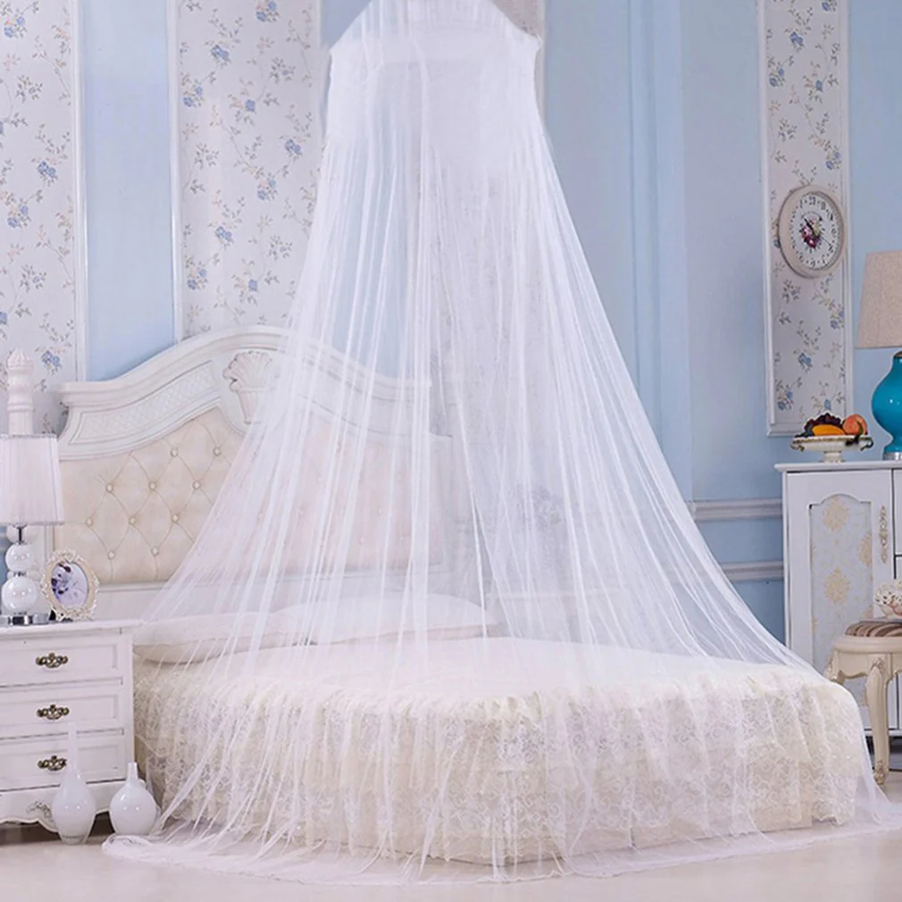 HULIANFU Summer Elgant Hung Dome Mosquito Net For Double Mesh Baby Bedroom Fabric Adults Summer Decor Polyester Home Hangin - Deanwangkt