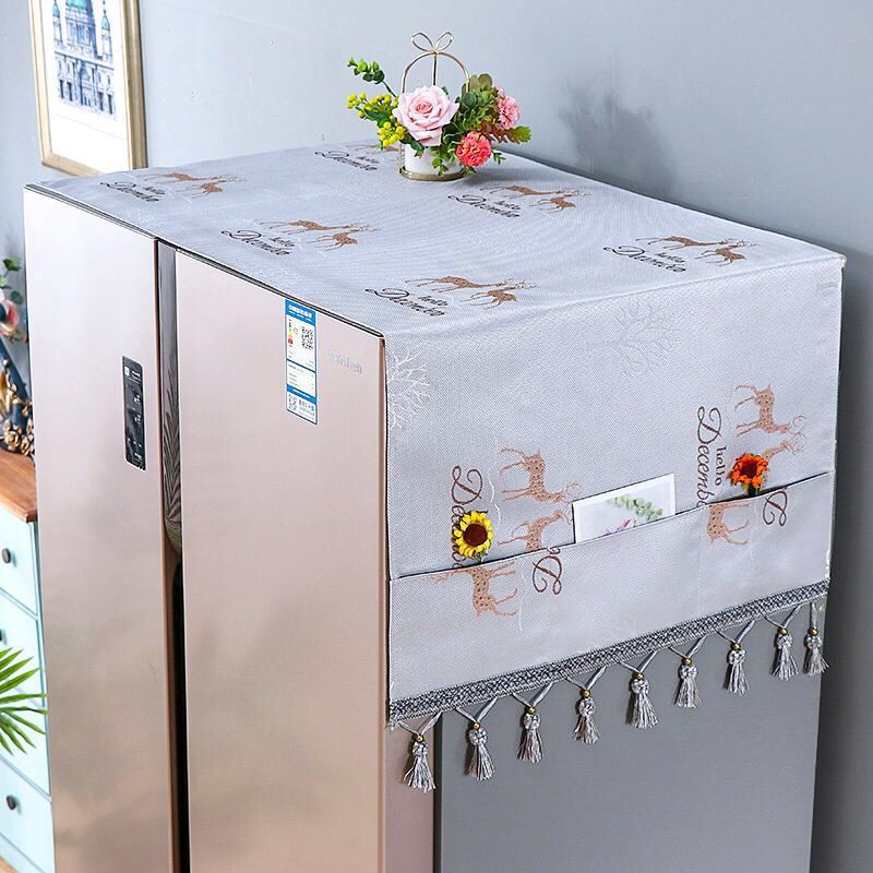 HULIANFU Refrigerator Top Covers Anti-dust Washing Machine Cover With Storage Bag Microwave Oven Dust Proof Cover home accessories - Deanwangkt