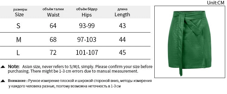 Hulianfu Faux Leather Crocodile Pattern A-Line Skirt Women Fashion Elegant Solid Green High Waist Split Mini Skirts Autumn - Deanwangkt