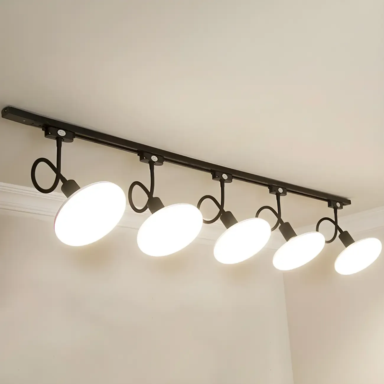 5-Light Modern LED Track Lighting with Adjustable Head