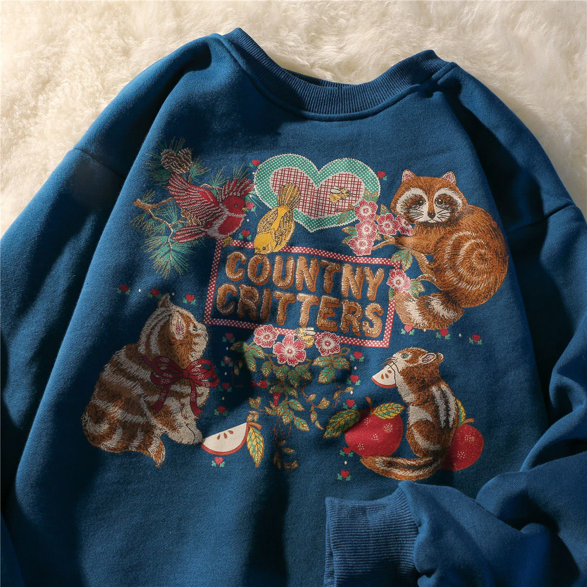 Harajuku Animal Cat Fun Print Sweatshirts Hoddies for Teens Girls Fashion Clothes Autumn New Streetwear Womens Winter Tops - Deanwangkt