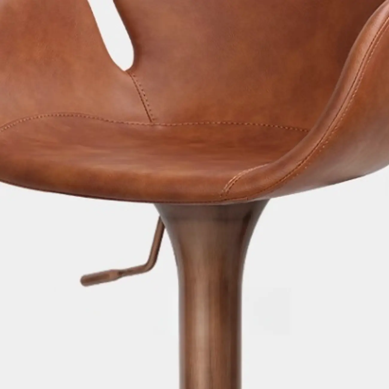 Adjustable Height Swivel Distressed Leather Bar Stools with Back