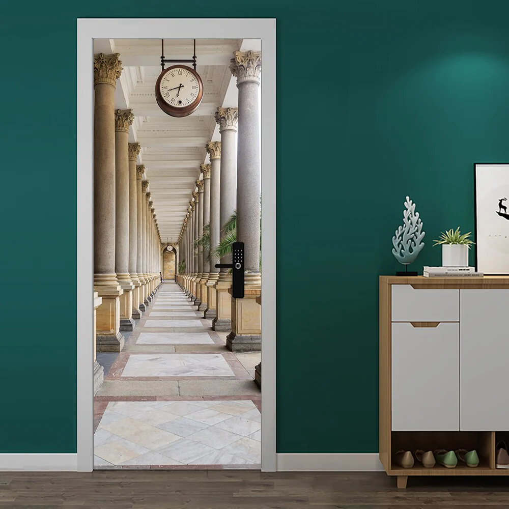 HULIANFU 2026  Simulation Of Gilt Leaves DIY Door Stickers Home Decoration Wall Sticker Kitchen Art Mural Peel & Stick Waterpoof PVC Wallpaper - Deanwangkt