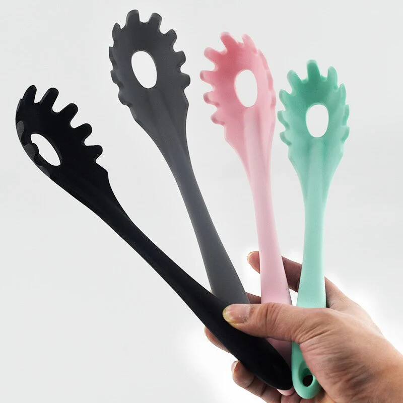 HULIANFU Silicone Pasta Noodle Spoon Pasta Scoop Colander Noodle Spaghetti Ladle Slot Spoon Heat-Resistant Tableware Kitchen Gadget - Deanwangkt