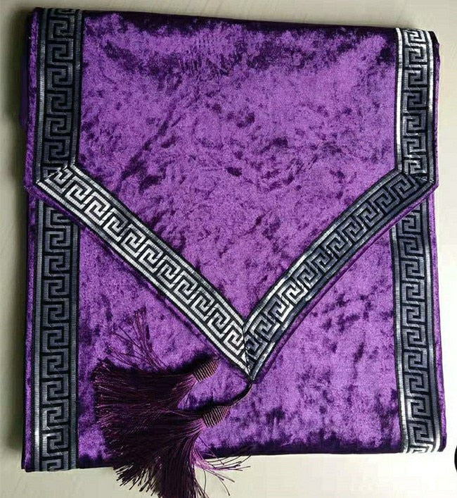 HULIANFU New Chinese high-end tablecloth flag shoes cabinet cover cloth European velvet bed runner simple color table cloth - Deanwangkt