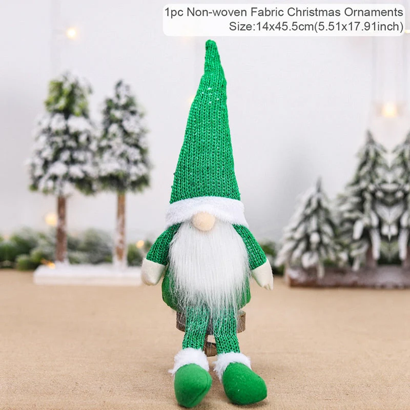 HULIANFU Santa Claus Christmas Doll Merry Christmas Decorations for Home Elk Christmas Ornaments Xmas Tree Decor  Navidad Natal Gifts - Deanwangkt