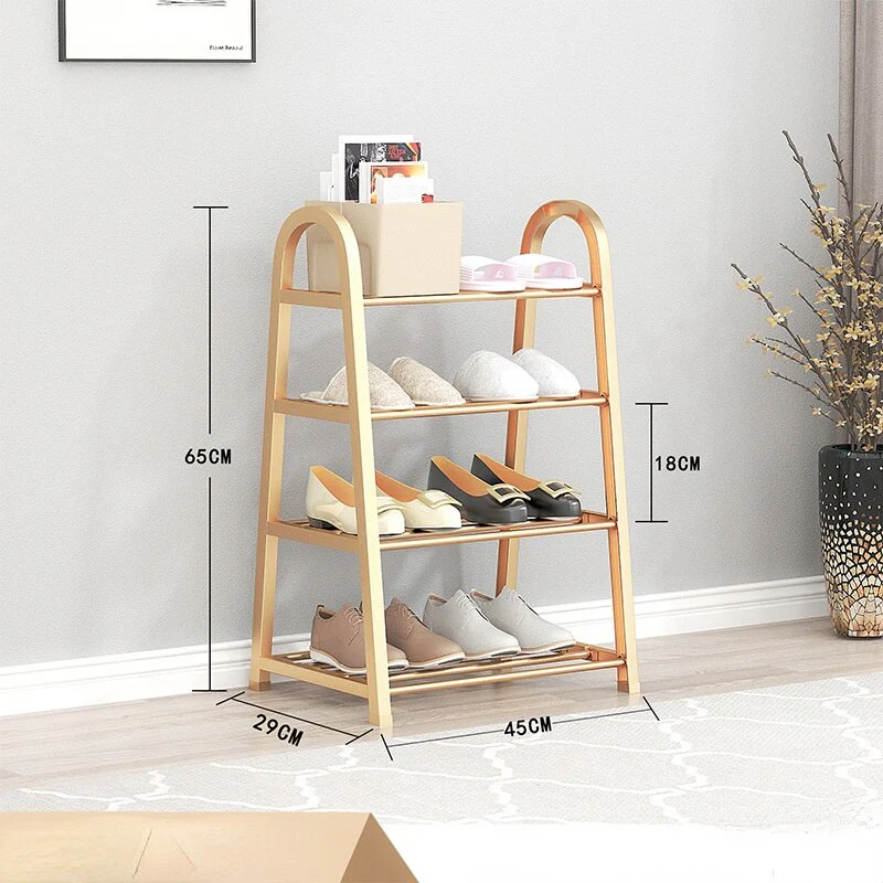 HULIANFU Shoe rack creative light luxury wind dust-proof storage shoe rack dormitory stainless steel - Deanwangkt
