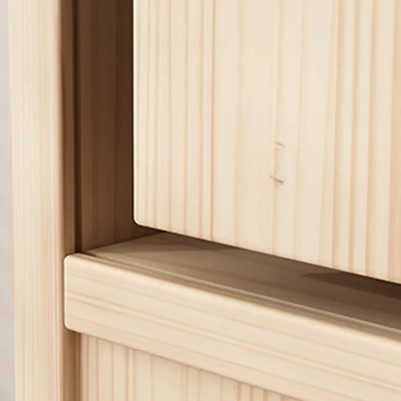 Natural Pine Vertical 6-Tier Barrister Closed Back Bookcase