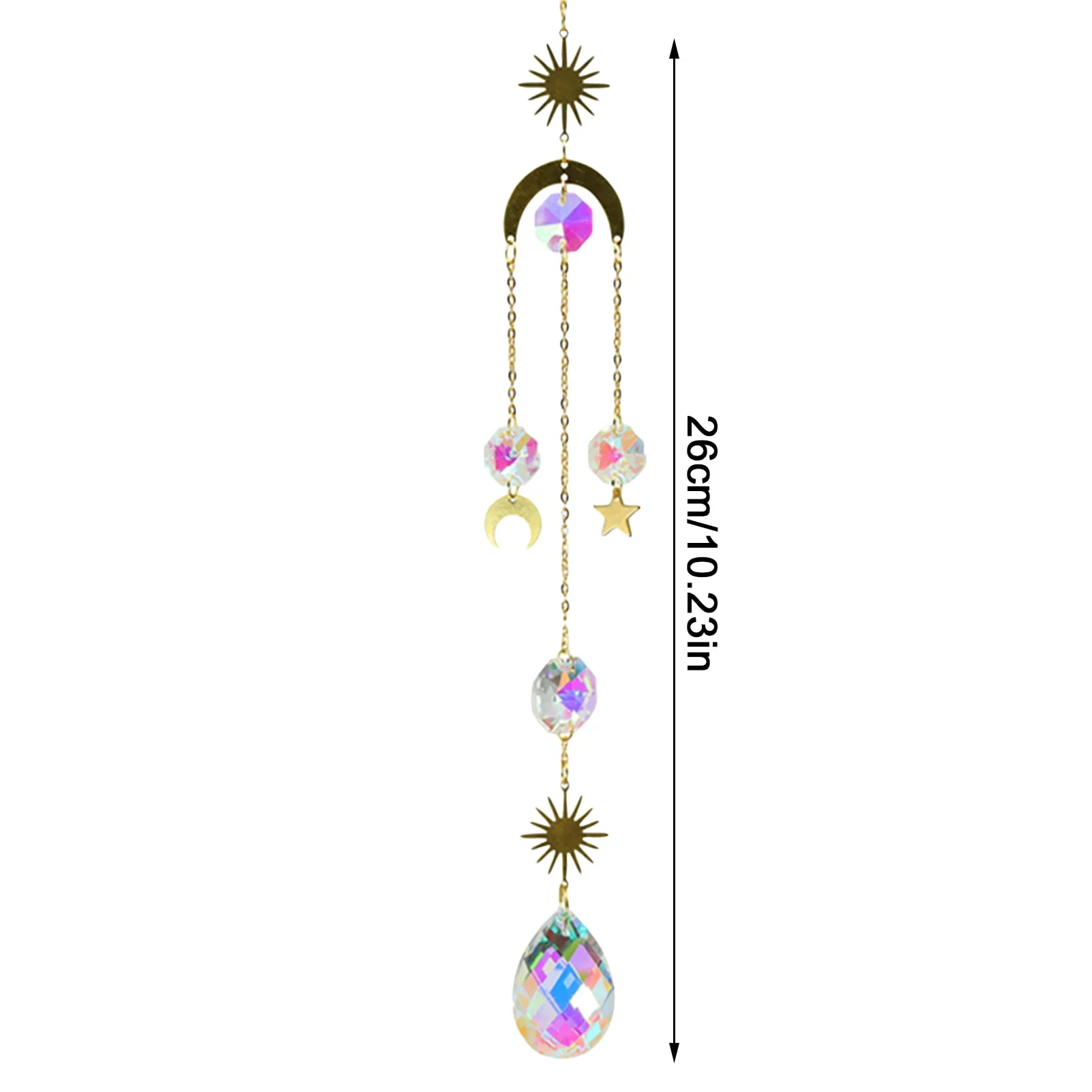 HULIANFU New Indian Style Dreamcatcher Moon Handmade Wind Chimes Wall Ornament Girls Room Decoration Feather Dream Catcher - Deanwangkt