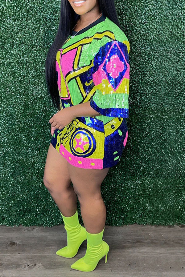 hulianfu Sequined On-trend Mini Dress - Deanwangkt