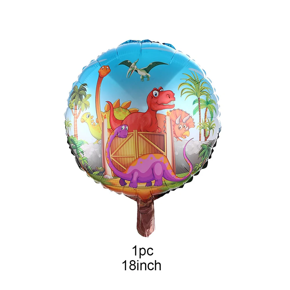 HULIANFU Large 4D Walking Dinosaur Foil Balloons Jungle Animal Boys Birthday Party Decors Jurassic  Standind Dragon Kids Toys Air Globos - Deanwangkt