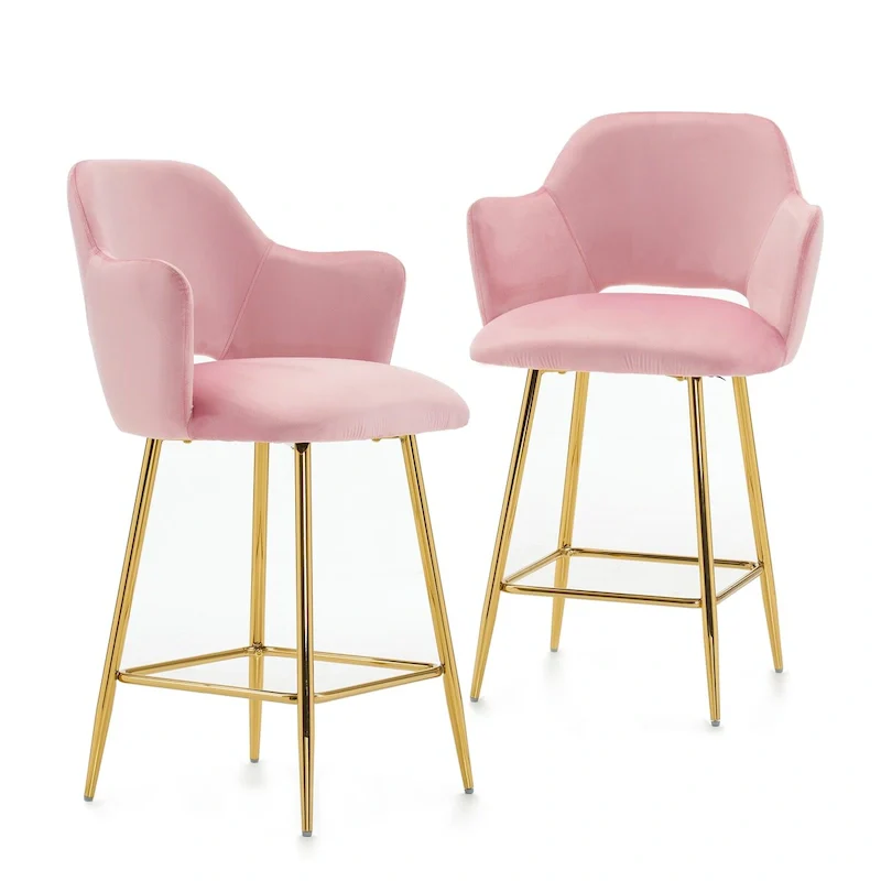 ivinta Modern Dining Chair with Gold Metal Legs for Dining Room