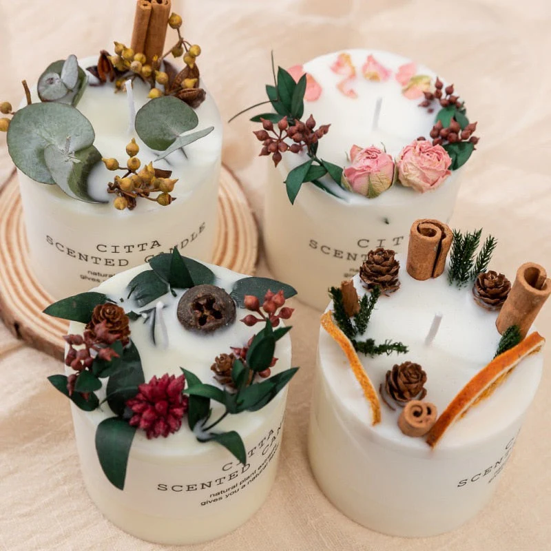 HULIANFU Soy Wax Fragrance Candles Romantic Pillar Candle Wedding Birthday Christmas Decoration Home Furnishing Scented Candle Hot Sale - Deanwangkt
