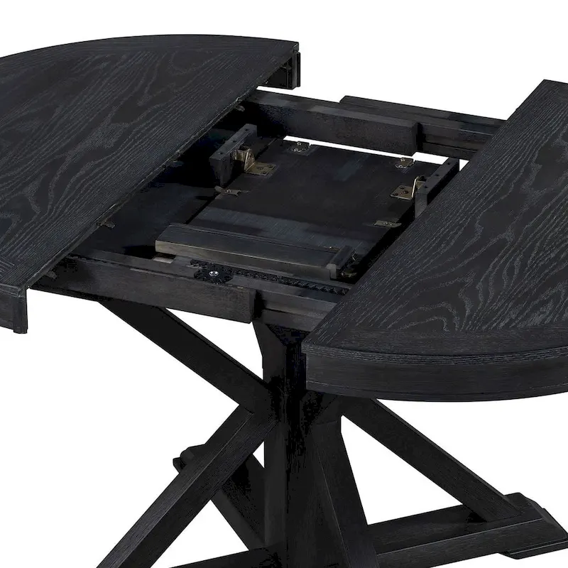 5-Piece Dining Set with Extandable Round Table