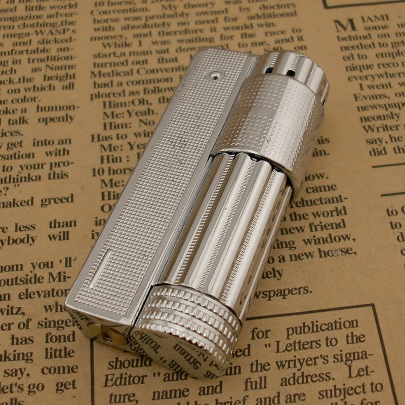 HULIANFU Retro Flint Lighter Grinding Wheel Classic Metal Flint Lighter Metal Petrol Windproof Portable Cigarette Lighter Gadgets For Man - Deanwangkt