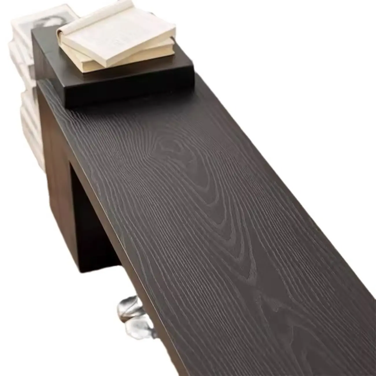 Functional Modern Wood Entryway Bench Natural Black