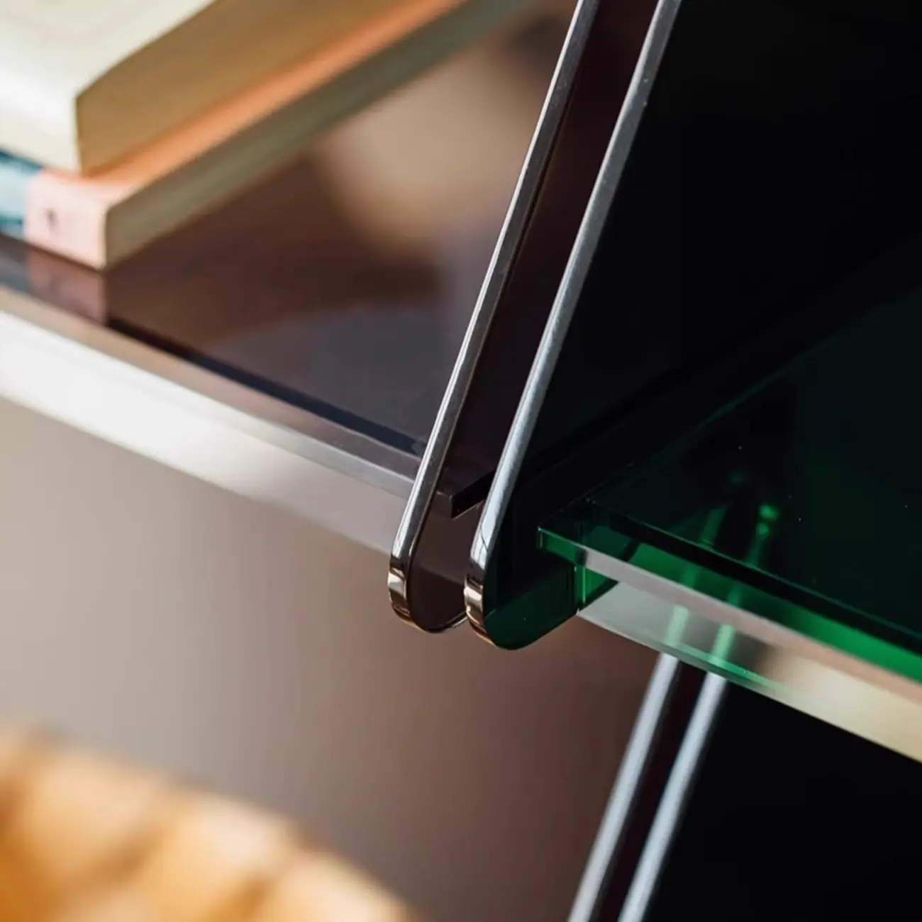 Artistic Acrylic Bookcase Vertical Stylish Display Shelf