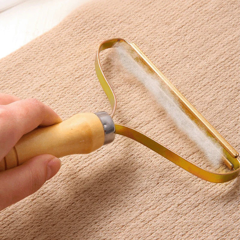 HULIANFU Pet Hair Remover Brush Portable Lint Remover Hair Brush Fuzz Fabric Shaver Brush Dog Grooming Tool Wooden Cat Brush Dog Supplies - Deanwangkt
