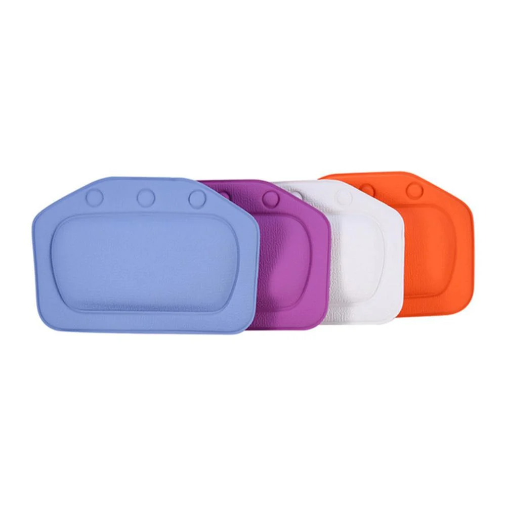 HULIANFU Soft Bathtub Pillow Headrest Waterproof PVC Bath Pillows Cushion Head Neck Rest Pillows With Suction Cups Bathroom Accessories - Deanwangkt