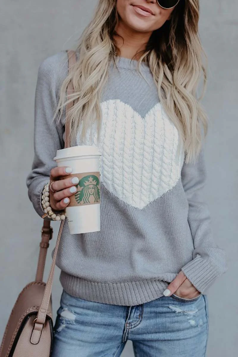 hulianfu hulianfu Heart Shaped Sweater(4 Colors) - Deanwangkt