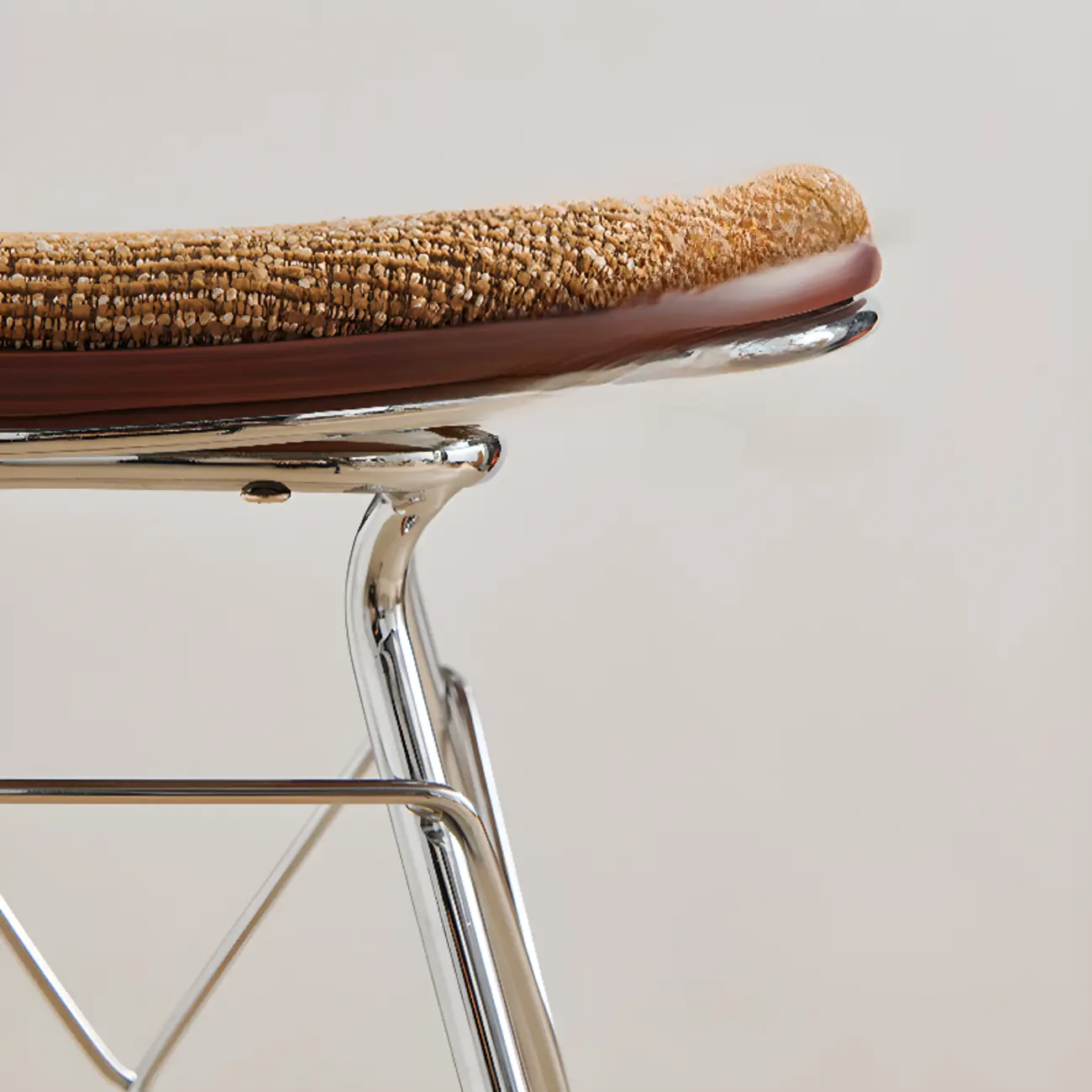 Adjustable Metal Frame Knitting Cushion Backless Bar Stool