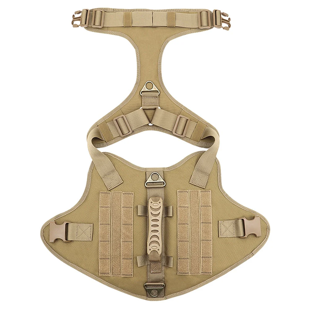 HULIANFU Tactical Dog Harness Pet Military Training Dog Vest German Shepherd Dog Harness Molle Vest For Medium Large Dogs - Deanwangkt
