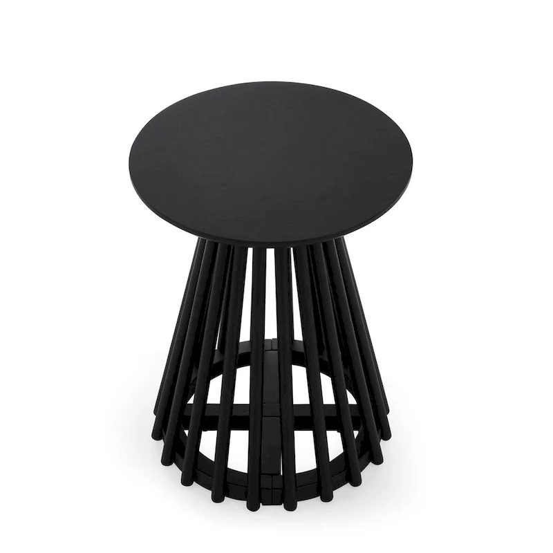 Modern Solid Wood Round Coffee Table