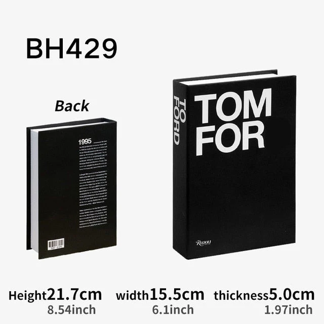 HULIANFU Ins Fashion Fake Books for Decoration Home Decor Coffee Table Book Simulation Prop Book Model Hotel Room Unopenable Box Book - Deanwangkt