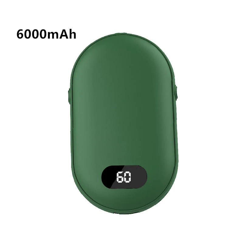 HULIANFU Portable USB Heater Rechargeable Electric Hand Warmer In Winter Double-Sided Heating Mini Mobile Power Supply Handwarmer 2 In 1 - Deanwangkt