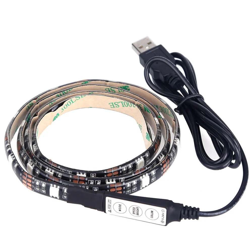 HULIANFU LED Strip Light USB 2835SMD DC 5V Flexible LED Lamp Tape Ribbon RGB 0.5M 1M 2M 3M 4M 5M Backlight - Deanwangkt