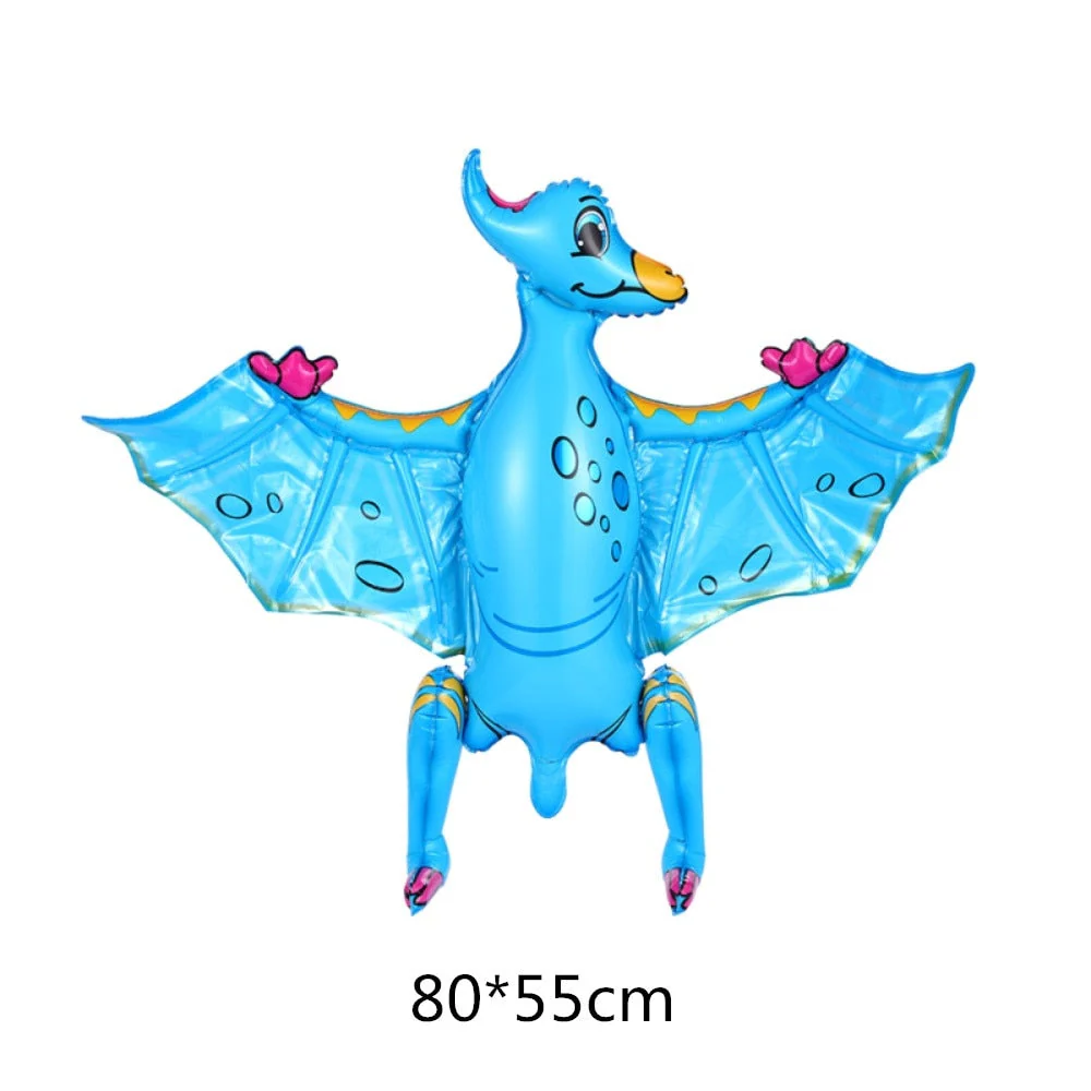 HULIANFU Large 4D Walking Dinosaur Foil Balloons Jungle Animal Boys Birthday Party Decors Jurassic  Standind Dragon Kids Toys Air Globos - Deanwangkt