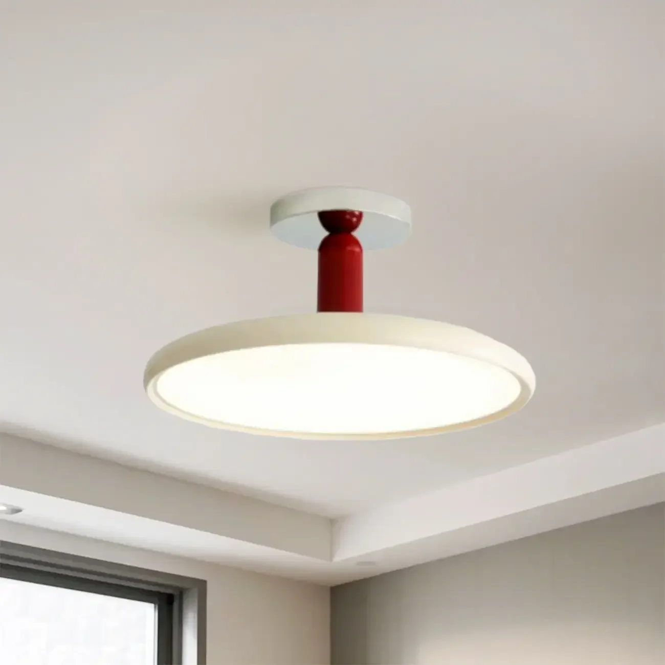 1 Dimmable LED Semi Flush Ceiling Light for Residential Use