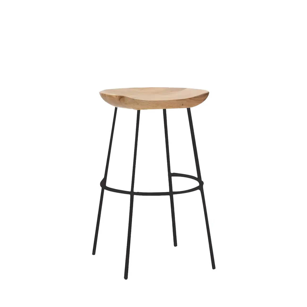 Modern Solid Wood Counter Height Bar Stools