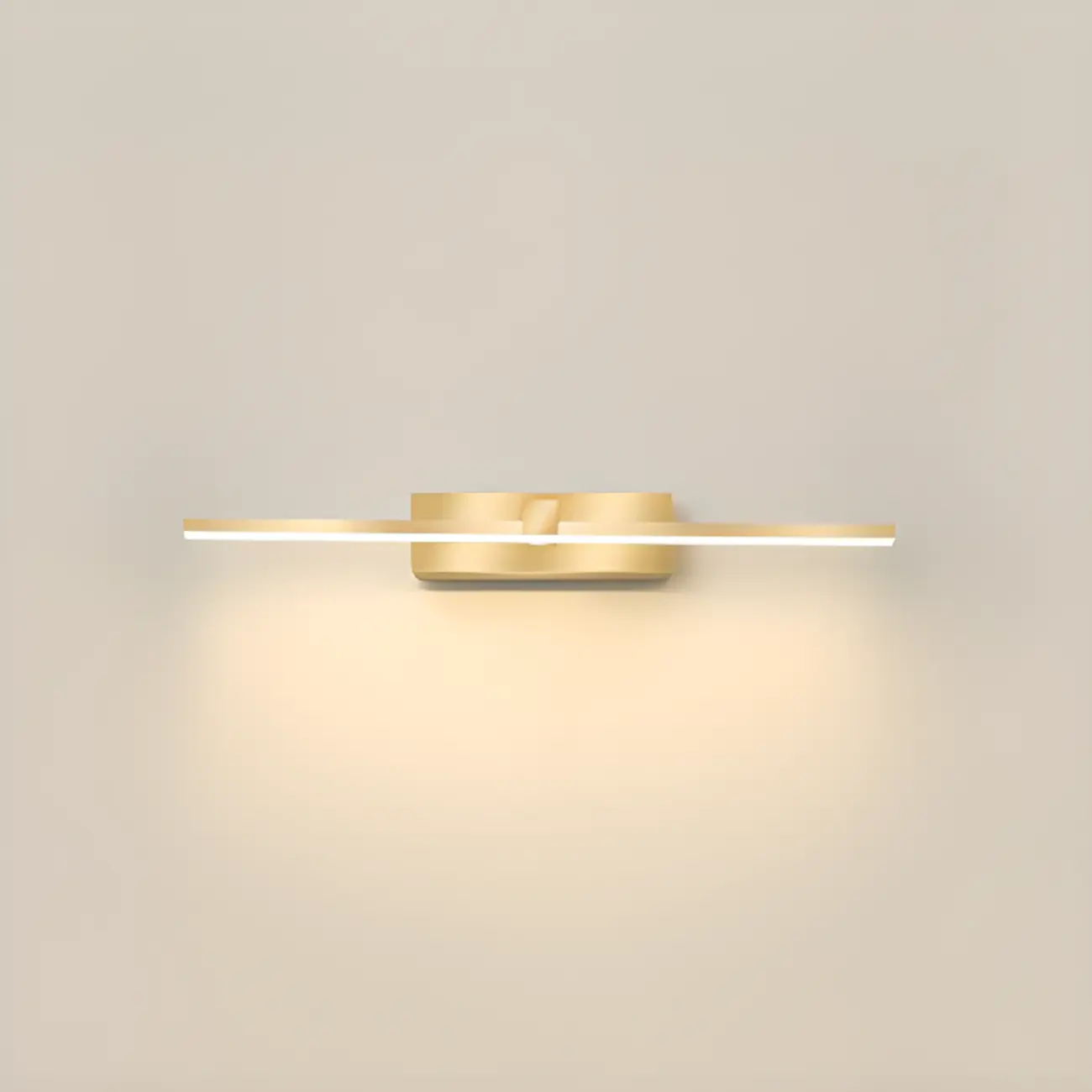1-Light Linear Golden LED Vanity Light for Bathroom Decor