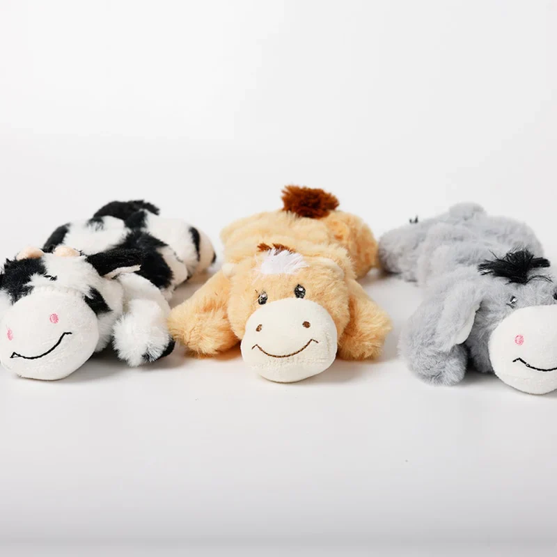 HULIANFU New Cute Plush Toys Squeak Pet Wolf Rabbit Animal Plush Toy Dog Chew Squeaky Whistling Involved Squirrel Dog Toys - Deanwangkt