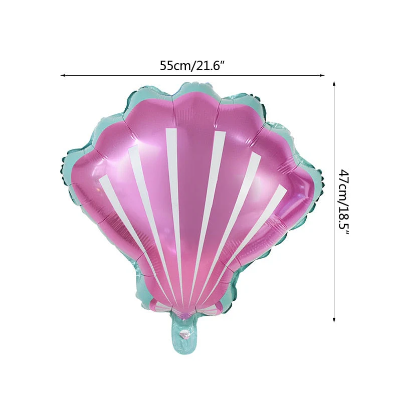 HULIANFU Little Mermaid Party Balloons 32inch Number Foil Balloon Kids Birthday Party Decoration Supplies Baby Shower Decor Helium Globos - Deanwangkt