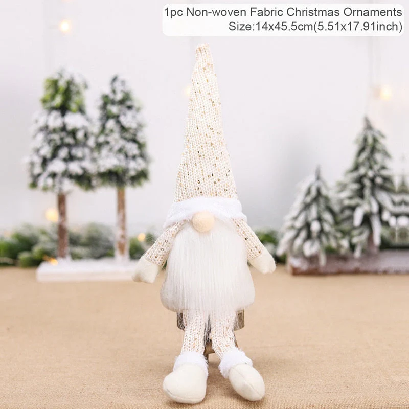 HULIANFU Santa Claus Christmas Doll Merry Christmas Decorations for Home Elk Christmas Ornaments Xmas Tree Decor  Navidad Natal Gifts - Deanwangkt