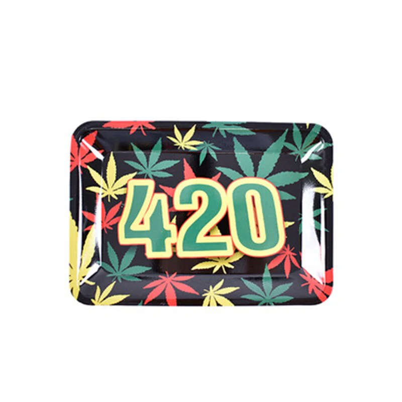 HULIANFU Tobacco Rolling Tray 18*12.5CM Herb Tobacco Tinplate Plate Smoking Accessories Cigarette Rolling Tray For Grinder - Deanwangkt