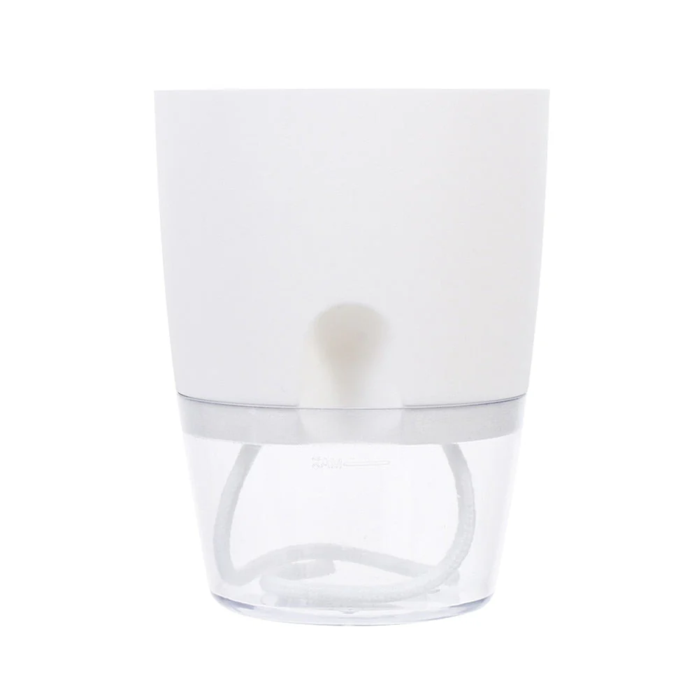 HULIANFU Lazy Self-watering Flowerpot Automatic Water Absorption Succulent Aquaculture Transparent Round Plastic Hydroponic Flowerpot - Deanwangkt