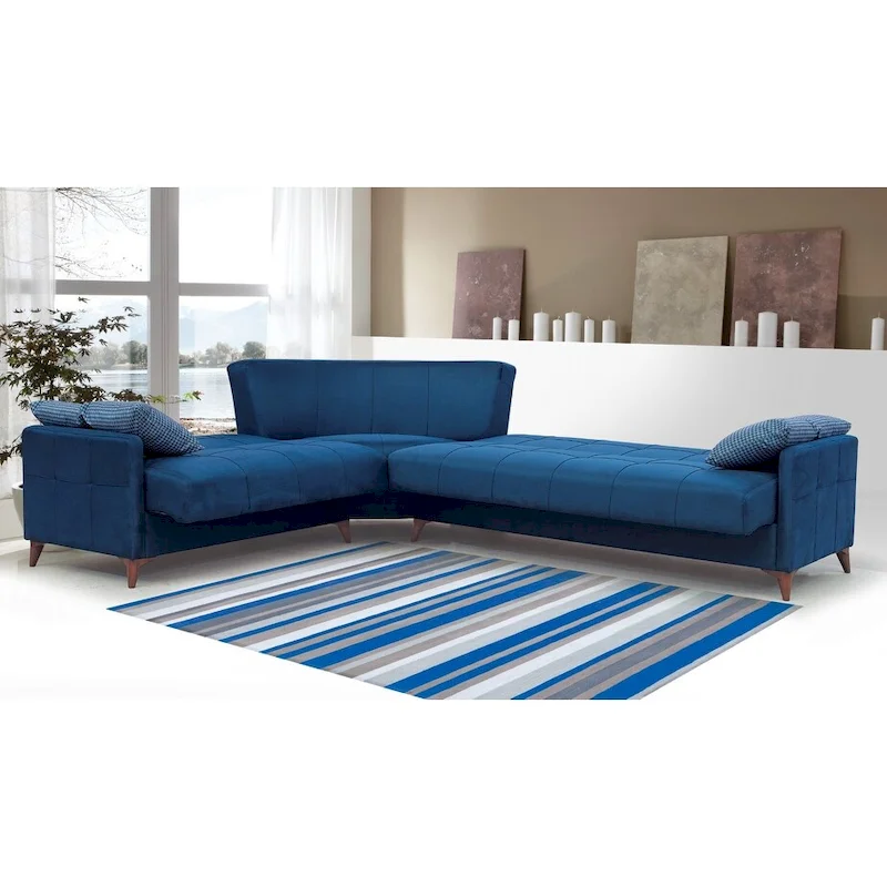Nazim Fabric Convertible Sleeper Sectional Sofa