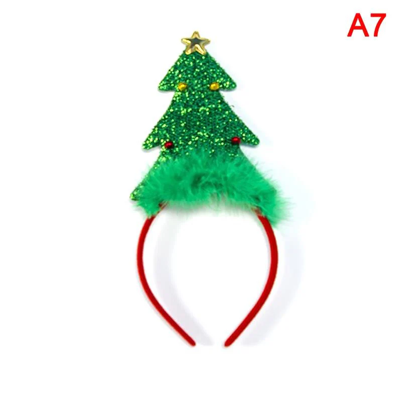 HULIANFU 2026  Christmas Headbands Santa Tree Elk Antlers Headband Kids Adult Headwear Reindeer Ornaments Christmas Decor Party Cosplay Gifts - Deanwangkt