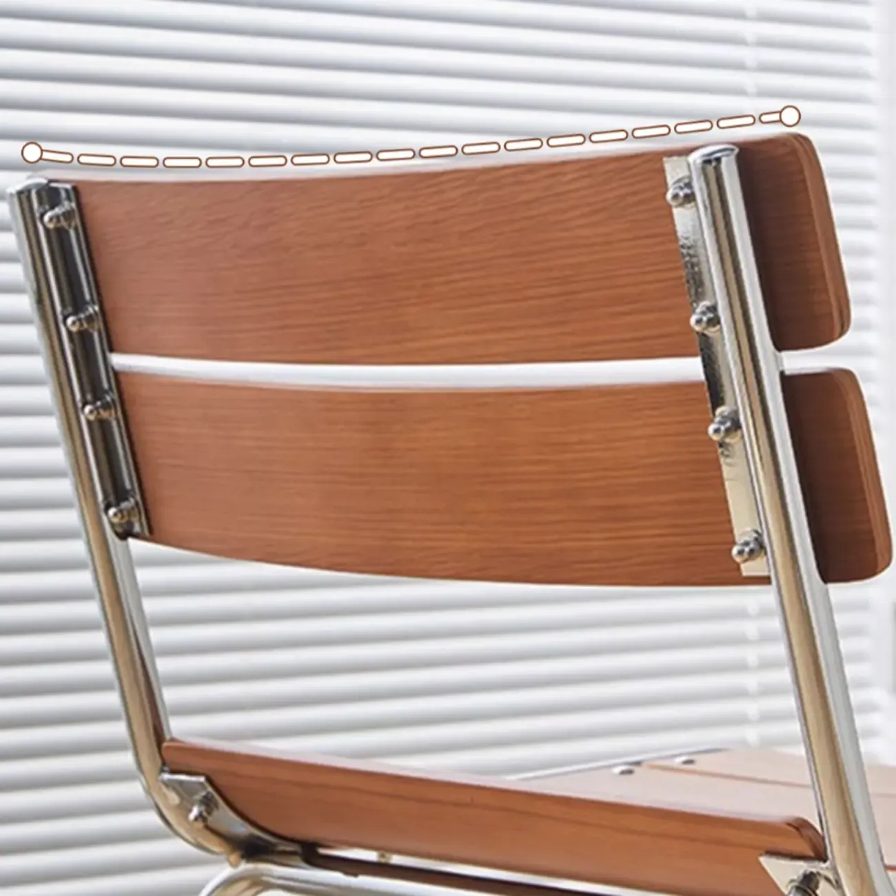 Industrial Brown Wood Rectangle Stackable Bar Stools with Back