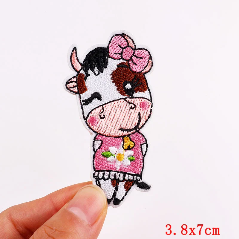 HULIANFU Mushroom Applique Embroidered Patches On Kids Clothes DIY Iron On Patches Cartoon Patches For Clothing Stickers Animal Badges - Deanwangkt